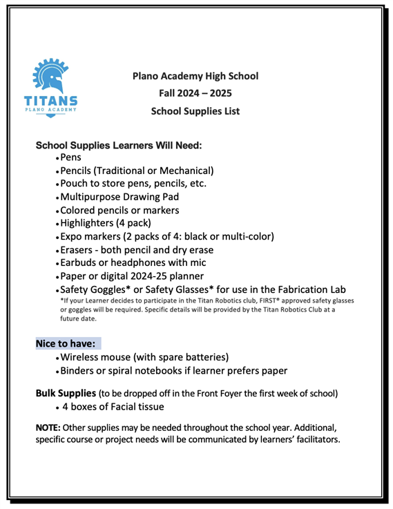 To see the supply list for the 2024-25 school year, click on the link below this image. 